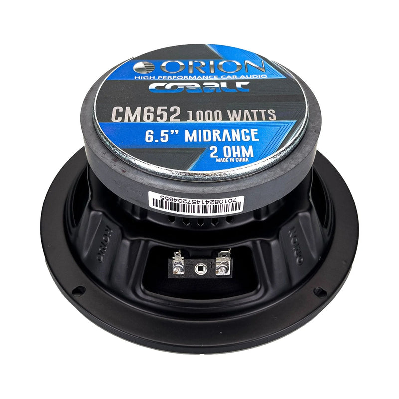 Pair of 6.5" 250 Watt RMS 2-Ohm High Efficiency Midrange Speaker Orion Cobalt CM652