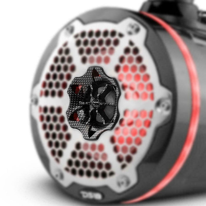 DS18 CF-X6TP 6.5" Marine Tower Speakers 100W RMS 4 Ohm RGB LED Pair