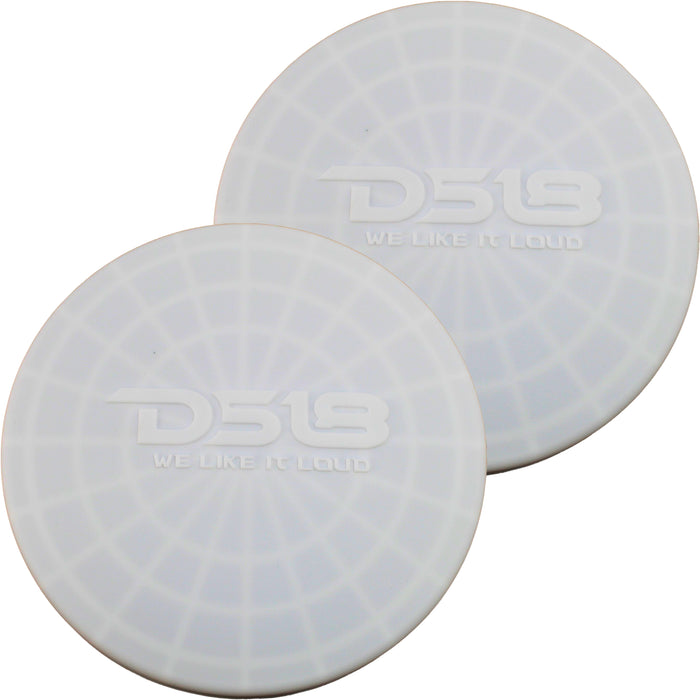 Pair of White DS18 HYDRO 10" Silastic Silicone Marine Speaker Covers / CS-10/WH