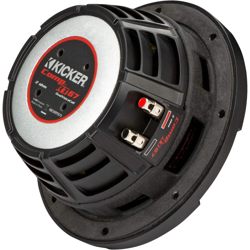 Kicker Comp RT Series 6.75" 150 Watts RMS Dual 2-Ohm or 4-Ohm Subwoofer