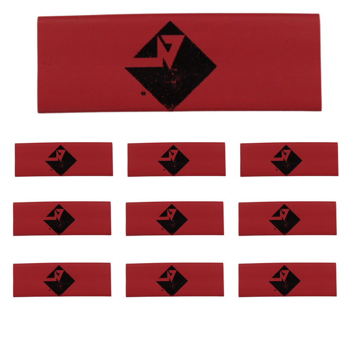 4 Gauge 3:1 Heat Shrink with Rockford Fosgate Logo 10 Pack Red