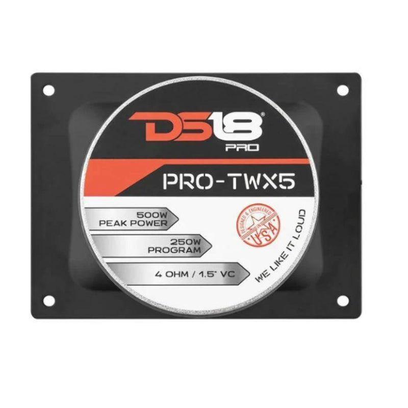 DS18 PRO 1.5" Voice Coil 4 Ohm 250W RMS Aluminum Super Bullet Tweeter PRO-TWX5