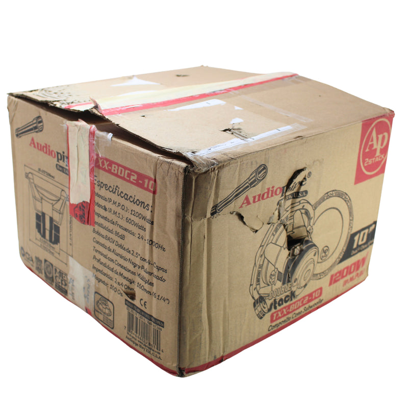 Audiopipe BD 10" Subwoofer 1200W PMPO, 600W RMS Dual 4-Ohm VC OPEN BOX