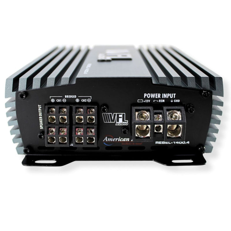 American Bass 1420 Watts 2-Ohm 4-Channel Class D Digital Amplifier REBEL-1400.4
