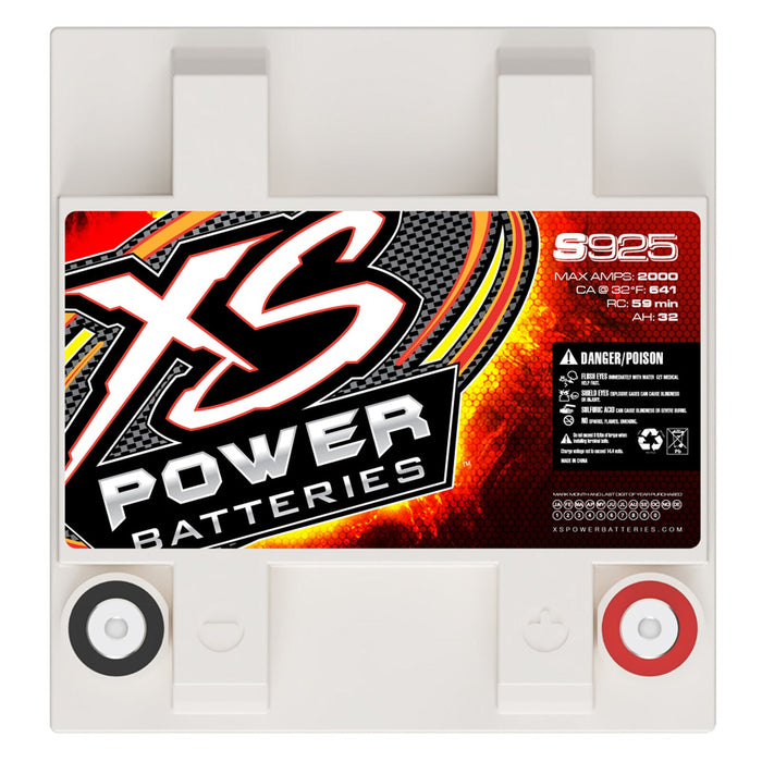 XS Power 12V AGM 1000W/2000W Range 2000 Max Amps Starting Battery S925