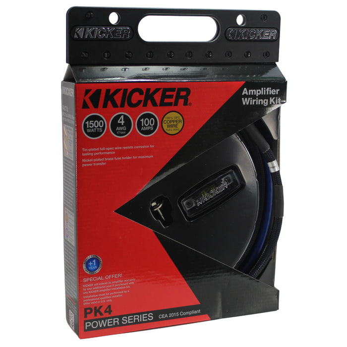 Kicker P-Series Complete 4 AWG Amplifier Installation Wire Kit 46PK4