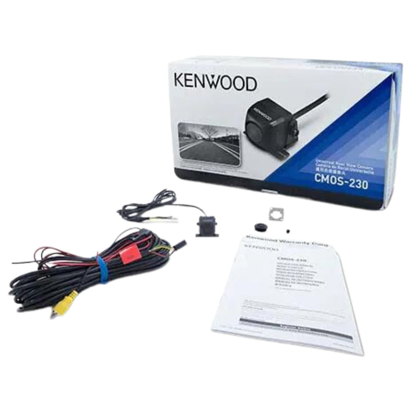 Kenwood CarPlay/Android Auto Receiver DMX9708S Plus Kenwood Rear-View Camera CMOS-230