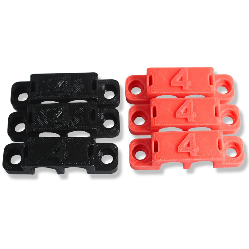 4 Gauge Cable Management Wire Comb Dual Slot Can Use w/ Cable Tie Red/Black