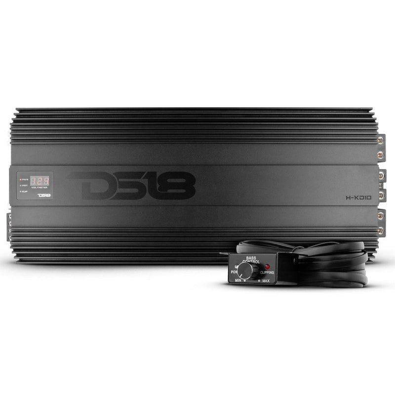 DS18 Hooligan KO Series Black Monoblock 10K Watt 1-Ohm Amplifier H-KO-10/BK
