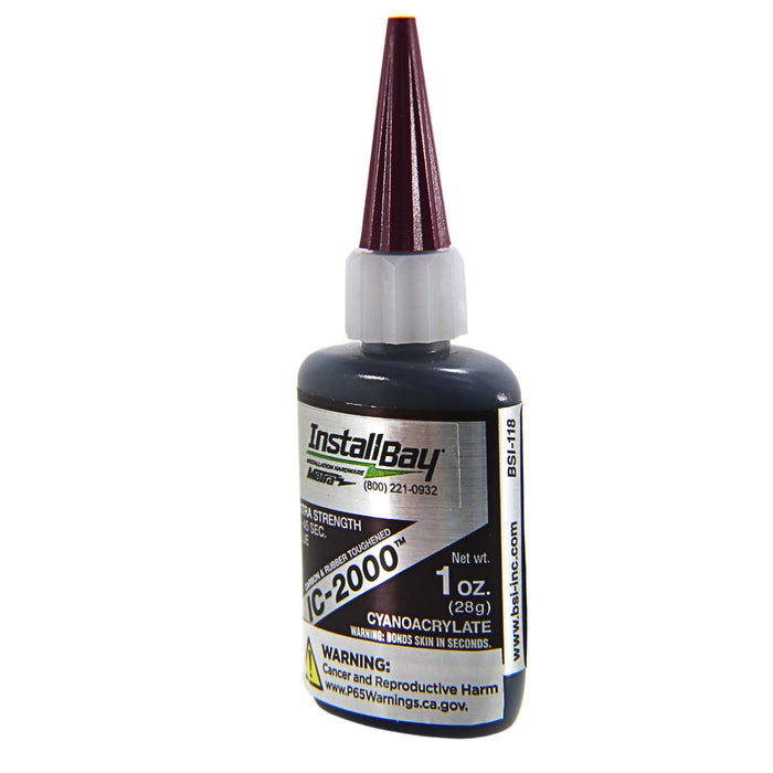 20-45 Sec 1 oz Rubber-Toughened CA Glue Adhesive Black Metra IC-2000