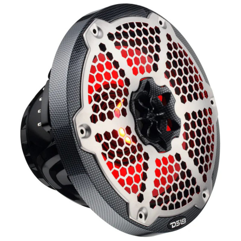 10" 450 Watt RMS 4-Ohm NEO Marine 2-Way Hybrid Speaker with RGB LED DS18 CF-10MD