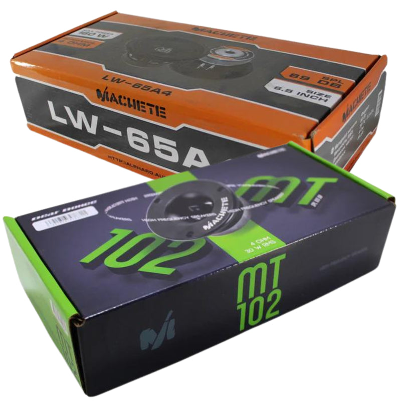 Deaf Bonce Machete 6.5" 80W RMS Mid-Bass Speakers & 30W RMS Bullet Tweeters SET