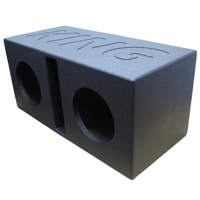 King Boxes Dual 8" Ported Universal Subwoofer Box Sprayed AK-8DV