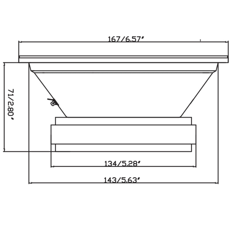 Massive Audio 6.5" 150W RMS 8 Ohm Mid Range Closed Back Speaker MB6C