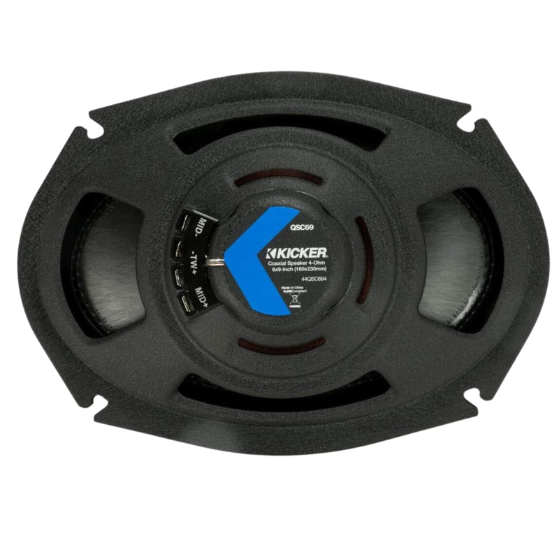 Kicker Q-Class 6" x 9" 4 Ohm 200 Watt Coaxial Speakers w/Crossovers 44QSC694