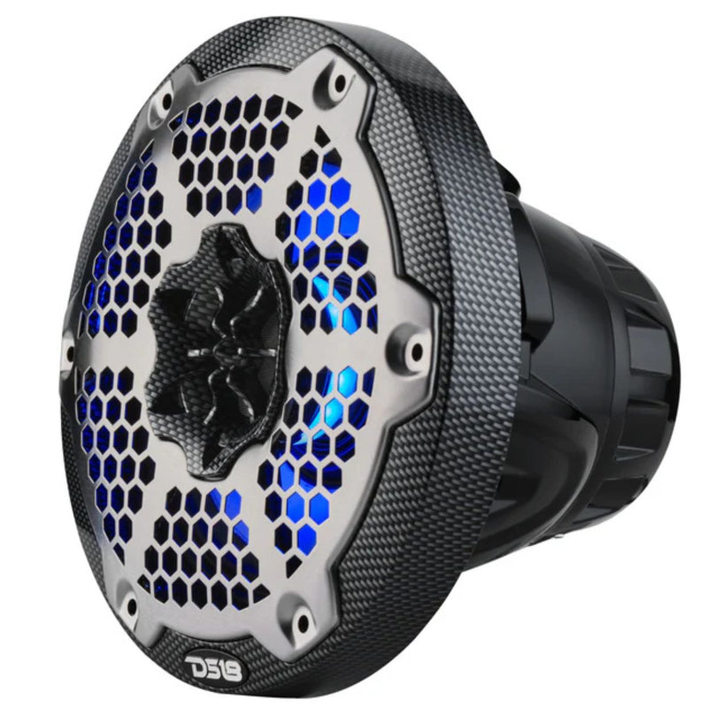 6.5" 250W RMS Marine 2-Way Hybrid Speakers w/ RGB LED & Neodymium Driver DS18