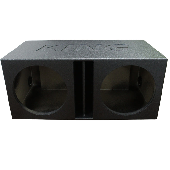 King Boxes 12" Dual Vented Divided Sprayed Universal Subwoofer Box AK-12DVL