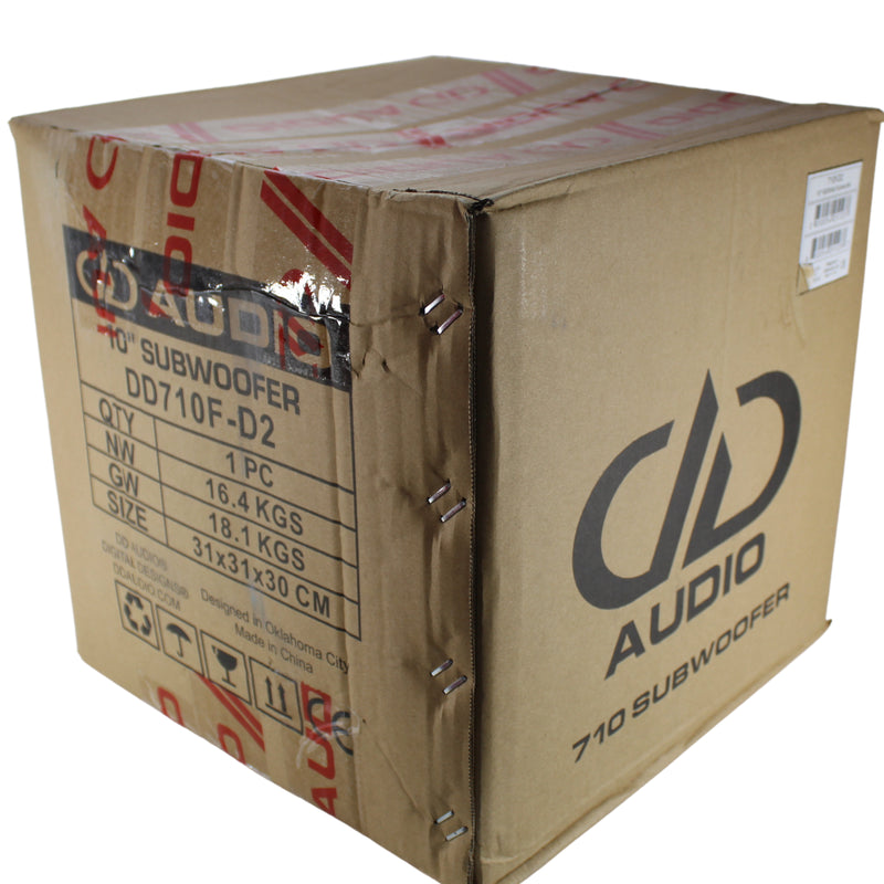 DD Audio 10 Inch 2 Ohm DVC 1500 Watt RMS Power Tuned Subwoofer 710f-D2