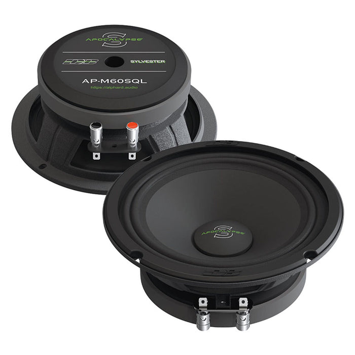 Pair of Deaf Bonce 6.5 Midrange Speakers 600W 4 Ohm w/ 1" Black Tweeters 100W