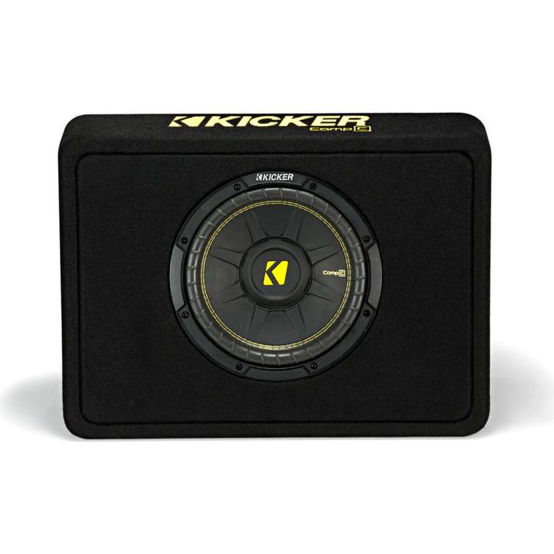 Kicker CompC Series 10" 300W RMS 4-Ohm Ported Subwoofer Enclosure - 44TCWC104