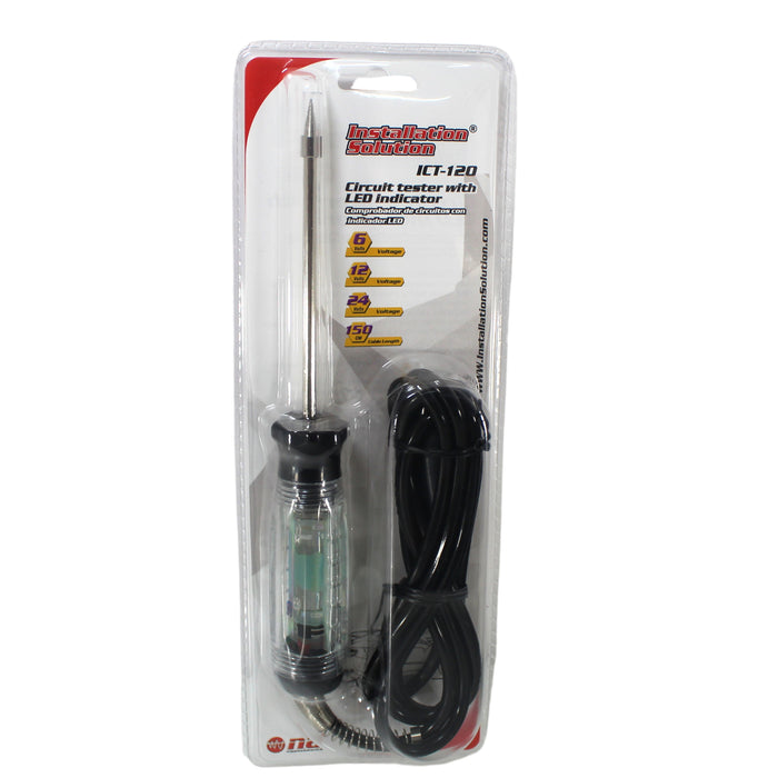 Installation Solution ICT-120 Heavy Duty LED 59" Cord Circuit Tester ICT-120