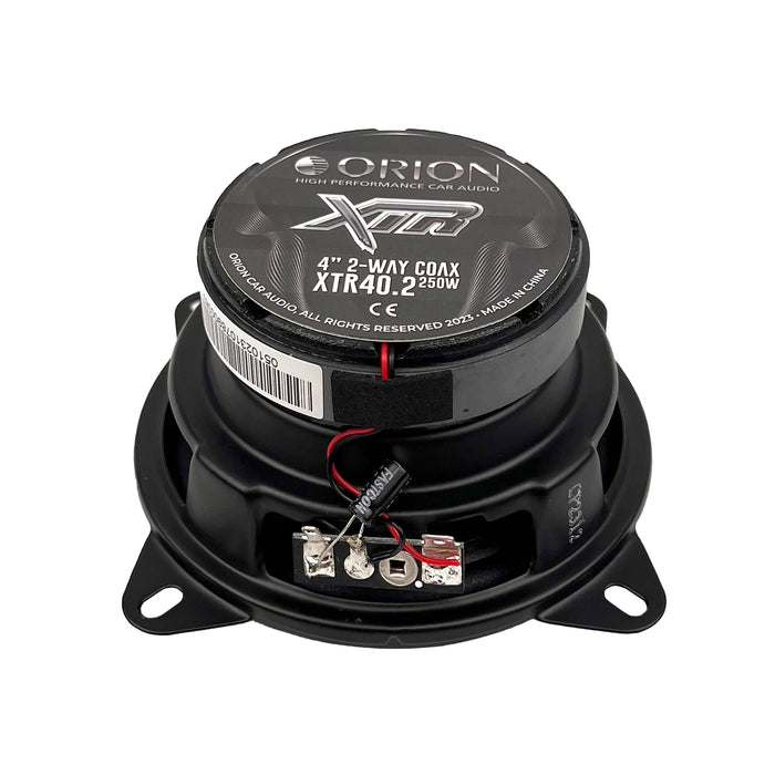 4" 65W RMS | 250W Peak 4-Ohm 2-Way Coaxial Speakers Orion XTR Series / XTR40.2