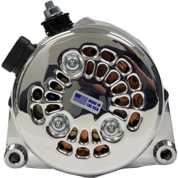 Mechman S-Series 240 Amp Polished Racing Alternator For GM Truck LS Engine Swap