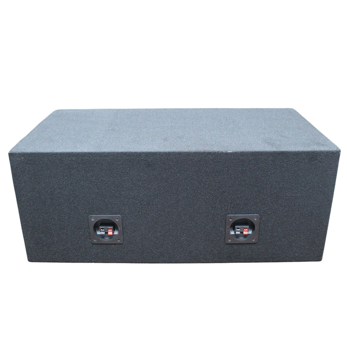 King Boxes Dual 10" Vented Divided Carpeted Universal Subwoofer Box KG-D10DSV