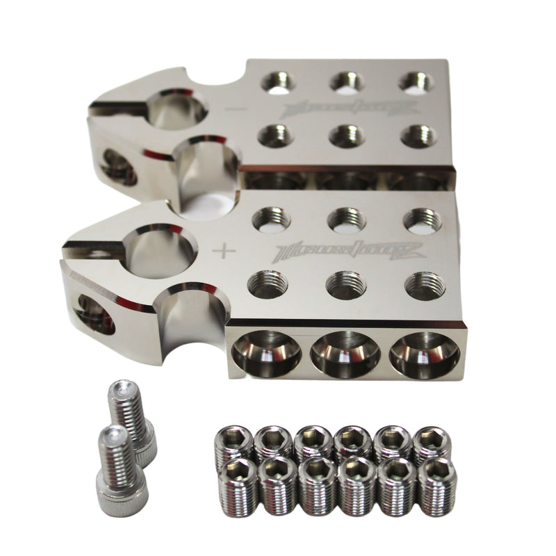 ILL Customz 6 Input Style SAE Aluminum Battery Terminals (Pair) LC-6-INPUT-SAE