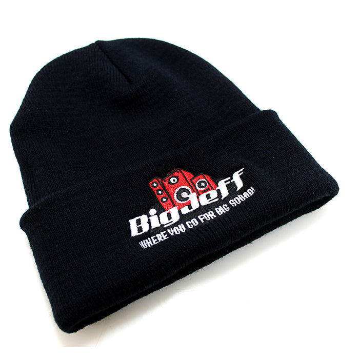 Official Big Jeff Audio 100% Turbo Acrylic Unisex Beanie with Logo.