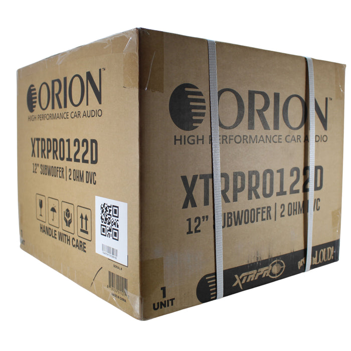 Orion 2-Ohm 1500w RMS XTR PRO Series 12" DVC Subwoofer - XTRPRO122D