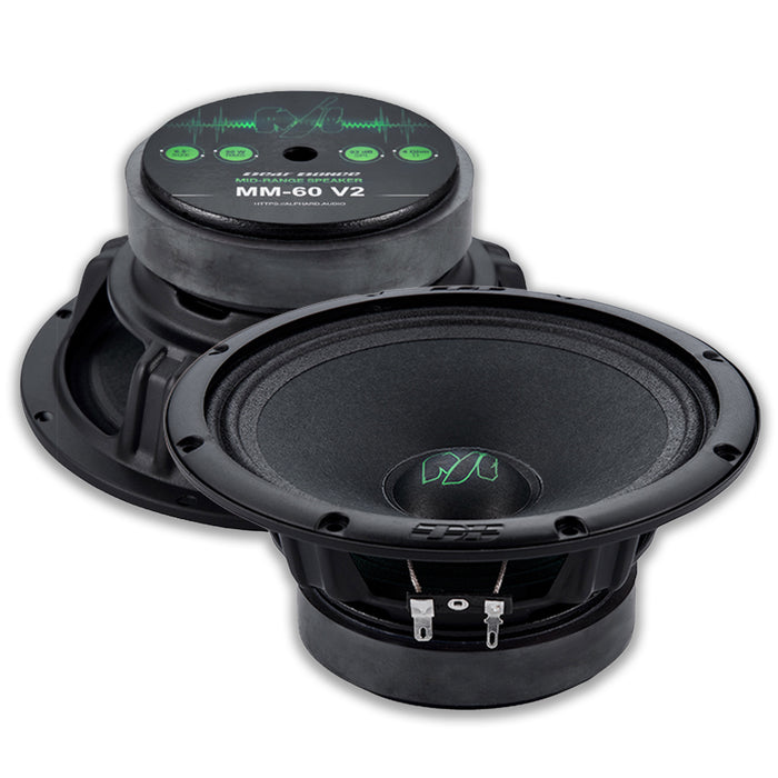 Pair of Deaf Bonce 6.5 Midrange Speakers 180W 4 Ohm w/ 1 Bullet Tweeters 240W