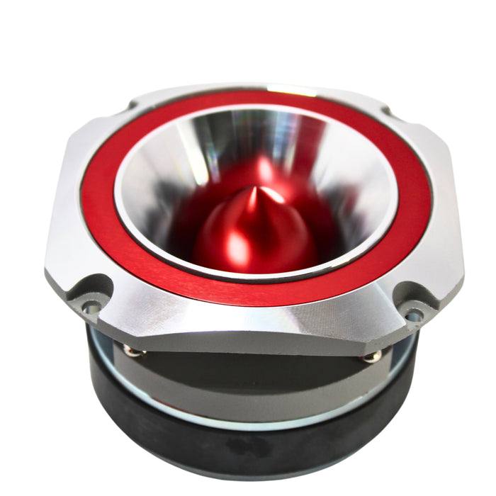 Audiopipe 4" Eye Candy Aluminum Tweeter Diamond Chrome Finish Red ATR-4053-RED