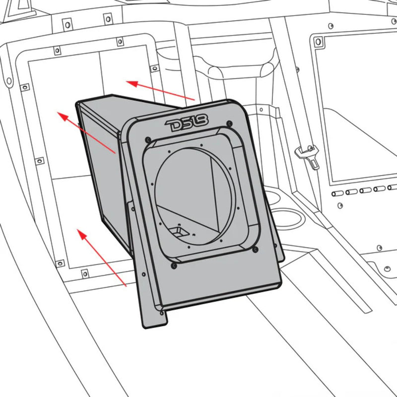 Polaris Slingshot 10" Rear Sealed Subwoofer Enclosure 2015–Present