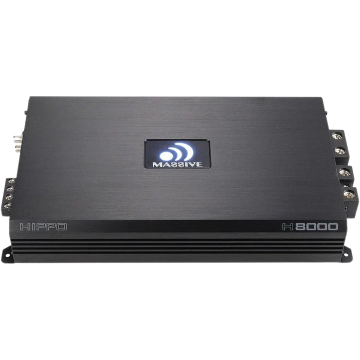 8000W RMS 1-Ohm Monoblock Amplifier Massive Audio HIPPO Series MA-H8000