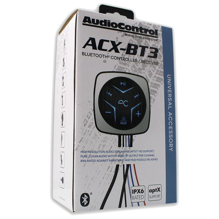 Universal Marine & Powersport Bluetooth Controller/Receiver AudioControl ACX-BT3