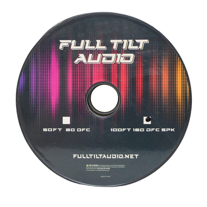 Full Tilt Audio 16GA Tinned Oxygen Free Copper Speaker Wire Red/Black Lot