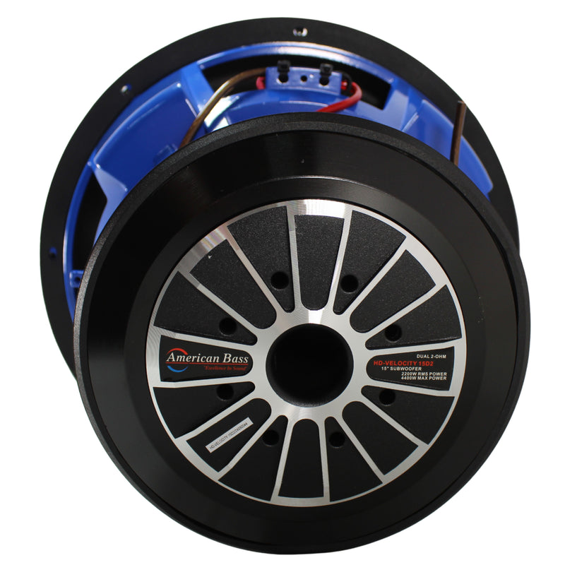 American Bass HD Velocity Series 15" 2-Ohm 2200W RMS Triple Magnet Subwoofer