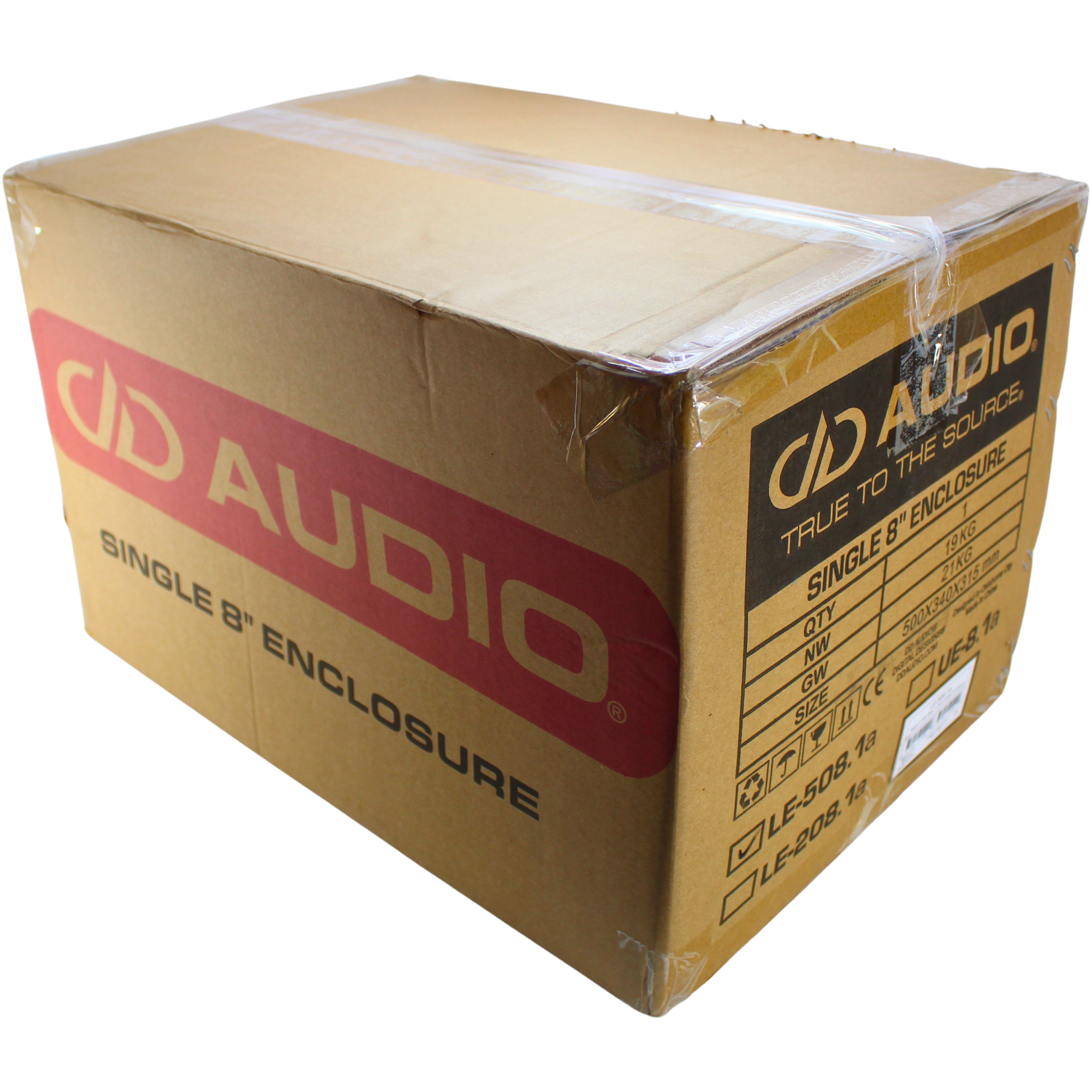 DD Audio 500 Series Single 8 Inch 500 Watt RMS Loaded Enclosure