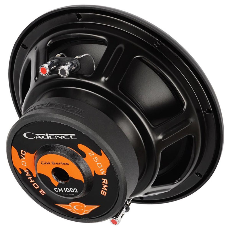 Cadence Pro Car Audio 10" 250 Watt RMS 2-Ohm Dual Voice Coil Subwoofer CM10D2