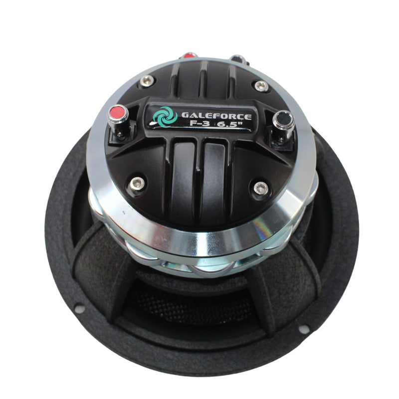 Galeforce Audio 2x F-3 6.5" Hybrid Speakers with DS18 Marine 4 Channel NVY Amp