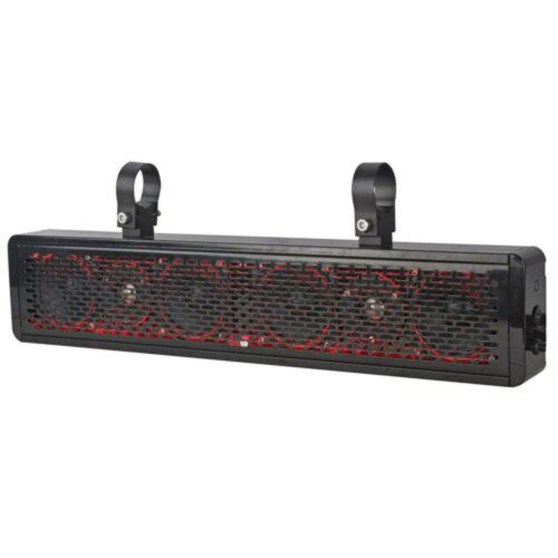 25" 2 Way Marine Soundbar Speaker Waterproof UTV ATV Golf Cart RGB LED Lights