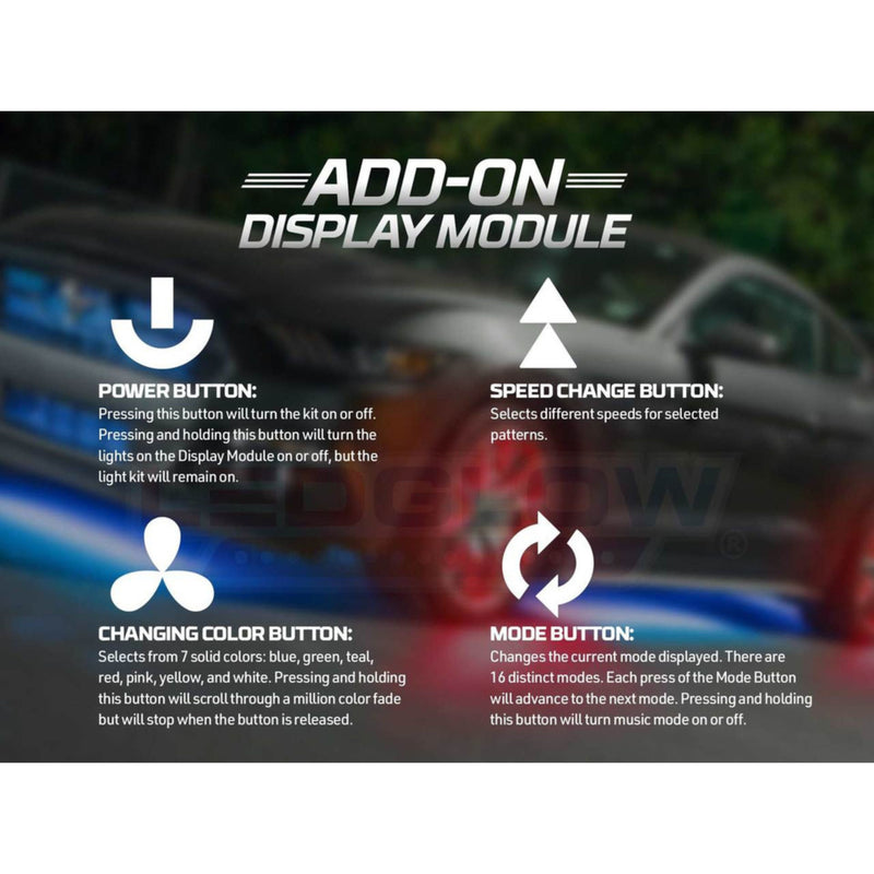 LEDGlow Add-On Display Module w/ Music Mode for Bluetooth Underbody Kits