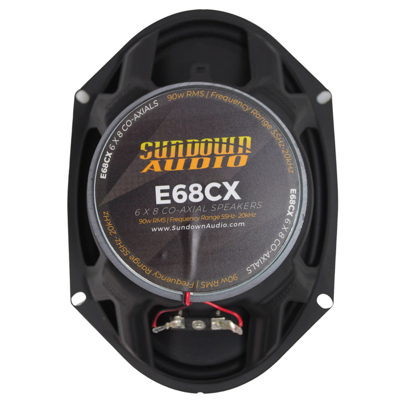Sundown Car Audio E-Series 6x8" 180W Peak 4 Ohm 2-Way Coaxial Speakers E-68CX