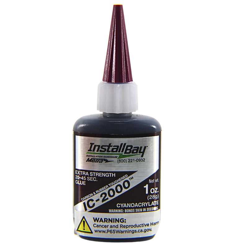 20-45 Sec 1 oz Rubber-Toughened CA Glue Adhesive Black Metra IC-2000