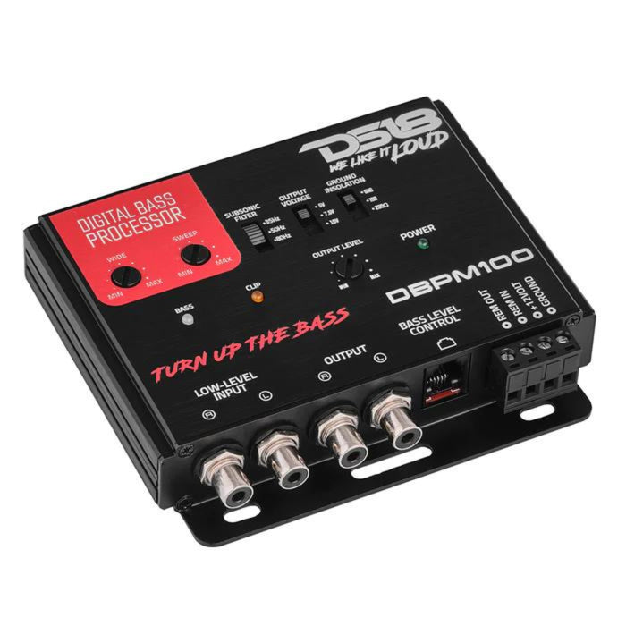 DS18 2 Channel Digital Bass Processor & Bass Restoration Processor W/ Bass Knob