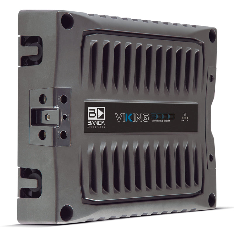 Banda 8K Watt 1-Ohm Monoblock VIKING Line Aluminum Brazilian Amplifier