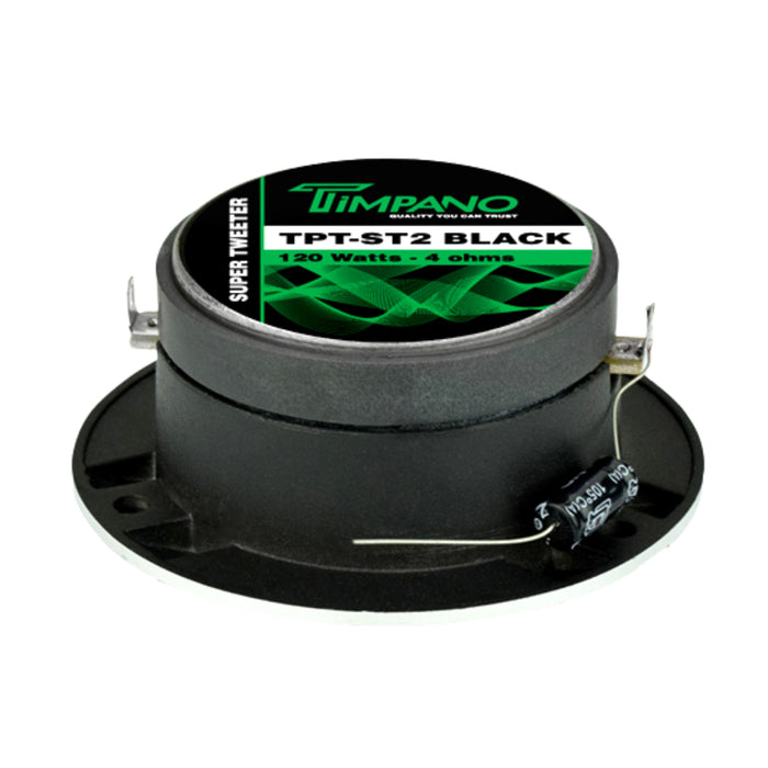 Timpano 3.75 Inch 500W 4 Ohm 1 Inch VC Black Bullet Super Tweeters Pair TPT-ST2