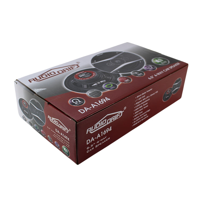 6.5" 4-way 4 ohm 150 watts RMS 1" ASV Voice Coil Speaker Pair Audio Drift