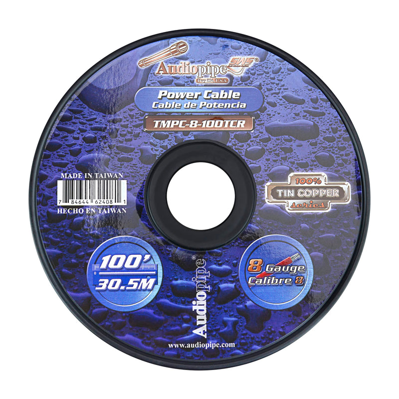 Audiopipe 8 GA OFC Tinned Marine Power/Ground Wire Red Lot Cut By The Foot